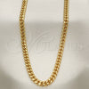 Oro Laminado Basic Necklace, Gold Filled Style Miami Cuban Design, Polished, Golden Finish, 04.63.1400.30 (160 Gauge, 06 MM Thickness, 30 Inches Length)