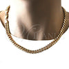 Oro Laminado Basic Necklace, Gold Filled Style Miami Cuban Design, Polished, Golden Finish, 5.223.010.20 (08 MM Thickness, 20 Inches Length)