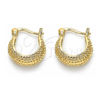 Oro Laminado Small Hoop, Gold Filled Style Polished, Golden Finish, 02.165.0183.15