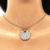 Oro Laminado Pendant Necklace, Gold Filled Style with White Cubic Zirconia, Polished, Golden Finish, 04.283.0019.20 (02 MM Thickness, 20 Inches Length)