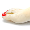 Oro Laminado Toe Ring, Gold Filled Style Heart Design, Polished, Golden Finish, 01.376.0002 (One size fits all)