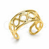 Oro Laminado Toe Ring, Gold Filled Style Infinite Design, Polished, Golden Finish, 01.376.0006 (One size fits all)