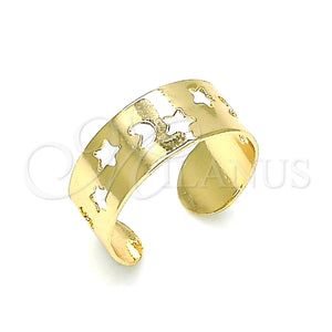 Gold Filled Ring — Toe Ring Star and Moon Design Polished 01. — main product view — SKU 132804 | Oro Laminado anillo — Toe Ring estrella and Moon diseño pulido 01. — SKU 132804