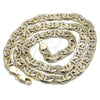 Oro Laminado Basic Necklace, Gold Filled Style Mariner Design, Polished, Golden Finish, 04.213.0187.24 (09 MM Thickness, 24 Inches Length)