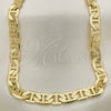 Oro Laminado Basic Necklace, Gold Filled Style Mariner Design, Polished, Golden Finish, 04.213.0187.24 (09 MM Thickness, 24 Inches Length)