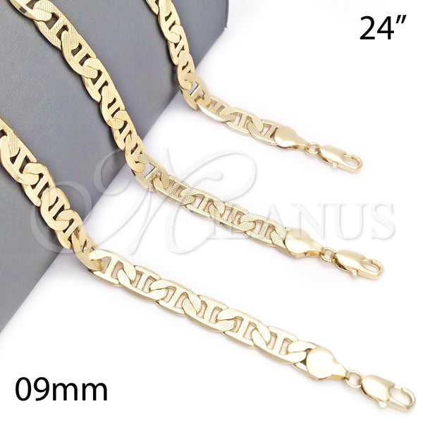 Gold Filled Necklace — Basic Necklace Mariner Design Polished 04. 09 MM — main product view — SKU 132827 | Oro Laminado collar — básico Necklace Mariner diseño pulido 04. 09 MM — SKU 132827
