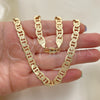 Oro Laminado Basic Necklace, Gold Filled Style Mariner Design, Polished, Golden Finish, 04.213.0188.24 (07 MM Thickness, 24 Inches Length)