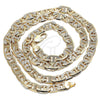 Oro Laminado Basic Necklace, Gold Filled Style Mariner Design, Polished, Golden Finish, 04.213.0188.24 (07 MM Thickness, 24 Inches Length)