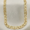Oro Laminado Basic Necklace, Gold Filled Style Mariner Design, Polished, Golden Finish, 04.213.0188.24 (07 MM Thickness, 24 Inches Length)