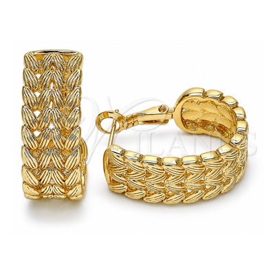 Oro Laminado Huggie Hoop, Gold Filled Style Polished, Golden Finish, 02.163.0089.20