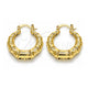 Oro Laminado Small Hoop, Gold Filled Style Bamboo and Hollow Design, Polished, Golden Finish, 02.163.0116.25