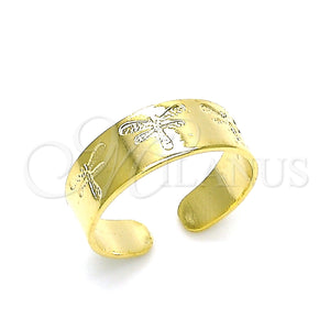 Gold Filled Ring — Toe Ring Dragon-Fly Design Polished 01. One size — main product view — SKU 132874 | Oro Laminado anillo — Toe Ring Dragon-Fly diseño pulido 01. One size — SKU 132874
