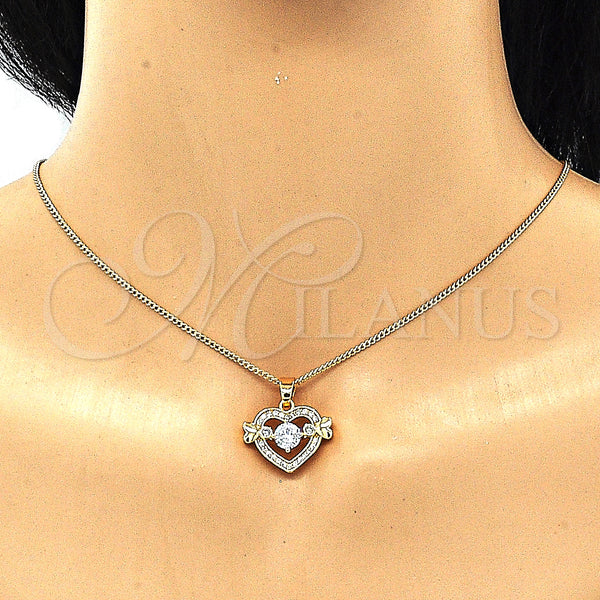 Gold Filled Ring — Earring and Pendant Adult Set Heart Design with — alternate product view — SKU 132880 | Oro Laminado anillo — Earring and Pendant Adult Set corazón diseño with — SKU 132880