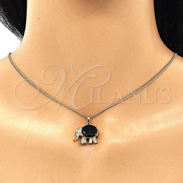 Gold Filled Ring — Earring and Pendant Adult Set Elephant Design with — alternate product view — SKU 132899 | Oro Laminado anillo — Earring and Pendant Adult Set Elephant diseño with — SKU 132899