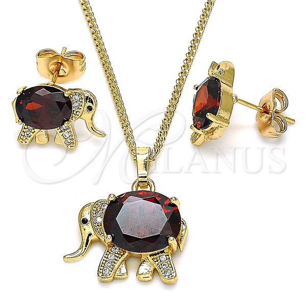 Gold Filled Ring — Earring and Pendant Adult Set Elephant Design with — main product view — SKU 132900 | Oro Laminado anillo — Earring and Pendant Adult Set Elephant diseño with — SKU 132900