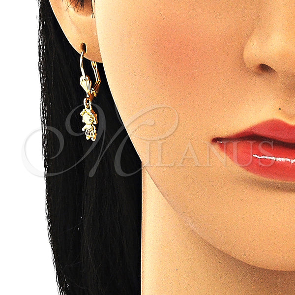 Gold Filled Ring — Dangle Earring Little Girl Design with Multicolor Micro — alternate product view — SKU 133064 | Oro Laminado anillo — Dangle Earring Little Girl diseño with Multicolor Micro — SKU 133064