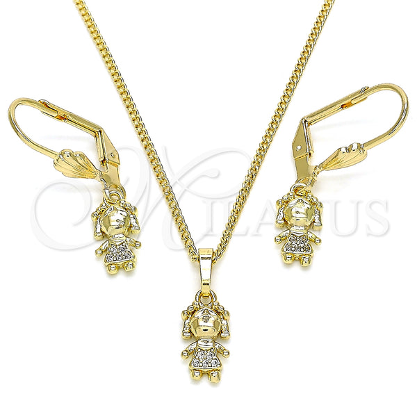 Gold Filled Ring — Earring and Pendant Adult Set Little Girl Design — main product view — SKU 133069 | Oro Laminado anillo — Earring and Pendant Adult Set Little Girl diseño — SKU 133069