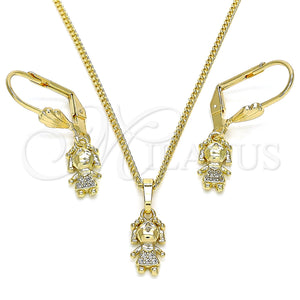Gold Filled Ring — Earring and Pendant Adult Set Little Girl Design — main product view — SKU 133069 | Oro Laminado anillo — Earring and Pendant Adult Set Little Girl diseño — SKU 133069