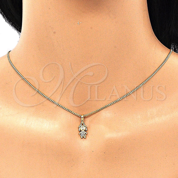 Gold Filled Ring — Earring and Pendant Adult Set Little Girl Design — alternate product view — SKU 133070 | Oro Laminado anillo — Earring and Pendant Adult Set Little Girl diseño — SKU 133070