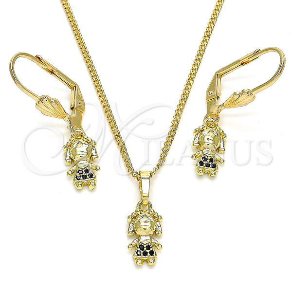 Gold Filled Ring — Earring and Pendant Adult Set Little Girl Design — main product view — SKU 133071 | Oro Laminado anillo — Earring and Pendant Adult Set Little Girl diseño — SKU 133071