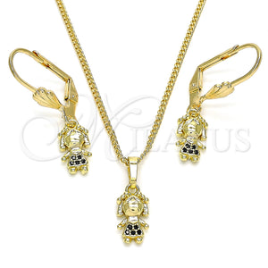 Gold Filled Ring — Earring and Pendant Adult Set Little Girl Design — main product view — SKU 133071 | Oro Laminado anillo — Earring and Pendant Adult Set Little Girl diseño — SKU 133071