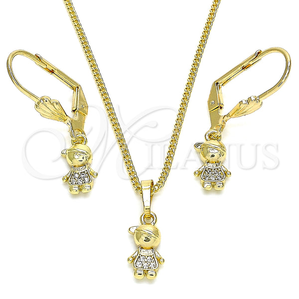 Gold Filled Ring — Earring and Pendant Adult Set Little Boy Design — main product view — SKU 133072 | Oro Laminado anillo — Earring and Pendant Adult Set Little Boy diseño — SKU 133072