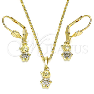 Gold Filled Ring — Earring and Pendant Adult Set Little Boy Design — main product view — SKU 133072 | Oro Laminado anillo — Earring and Pendant Adult Set Little Boy diseño — SKU 133072