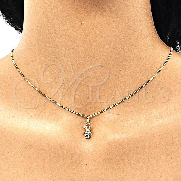 Gold Filled Ring — Earring and Pendant Adult Set Little Boy Design — alternate product view — SKU 133074 | Oro Laminado anillo — Earring and Pendant Adult Set Little Boy diseño — SKU 133074