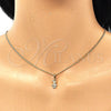 Oro Laminado Pendant Necklace, Gold Filled Style Little Boy Design, with Multicolor Micro Pave, Polished, Golden Finish, 04.316.0002.1.20 (02 MM Thickness, 20 Inches Length)