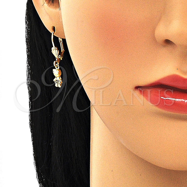 Gold Filled Ring — Dangle Earring Little Boy Design with Multicolor Micro — alternate product view — SKU 133079 | Oro Laminado anillo — Dangle Earring Little Boy diseño with Multicolor Micro — SKU 133079