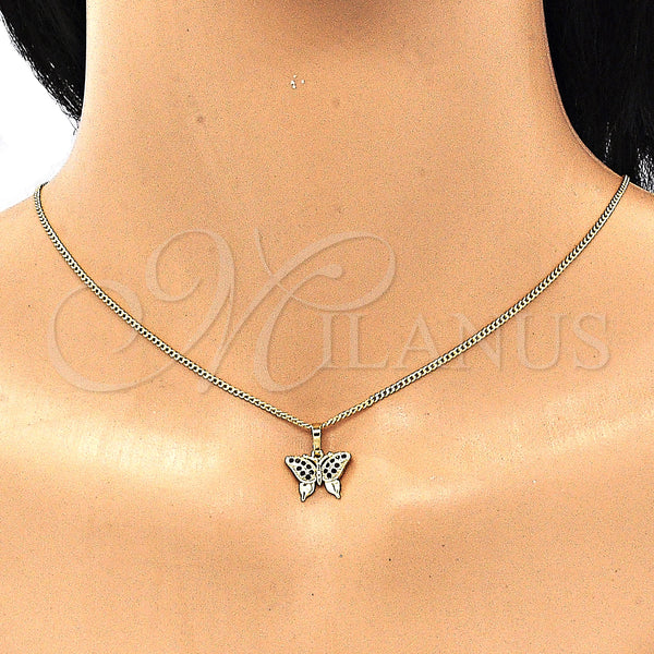 Gold Filled Ring — Earring and Pendant Adult Set Butterfly Design with — alternate product view — SKU 133089 | Oro Laminado anillo — Earring and Pendant Adult Set Butterfly diseño with — SKU 133089