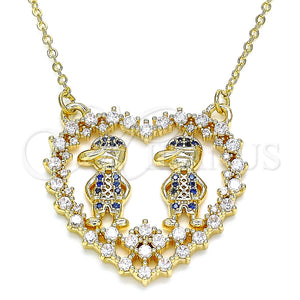 Gold Filled Necklace — Pendant Necklace Heart and Little Boy Design with — main product view — SKU 133119 | Oro Laminado collar — Pendant Necklace corazón and Little Boy diseño with — SKU 133119