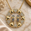 Oro Laminado Pendant Necklace, Gold Filled Style Little Boy and Heart Design, with Sapphire Blue and White Micro Pave, Polished, Golden Finish, 04.195.0062.20 (02 MM Thickness, 20 Inches Length)