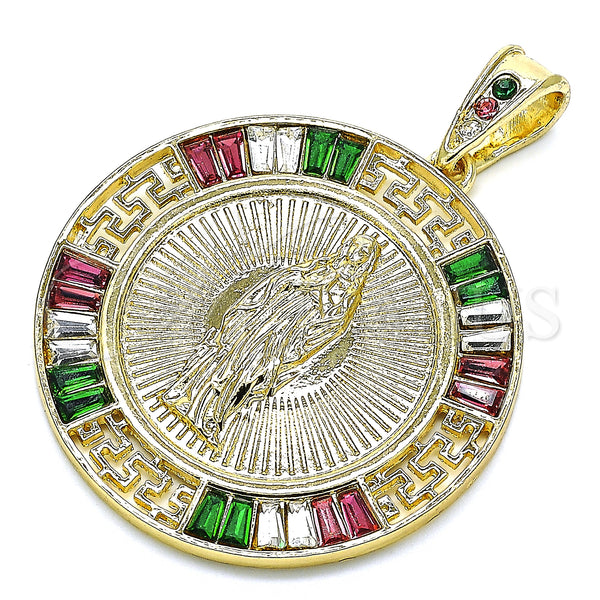 Gold Filled Pendant — Religious Pendant Centenario Coin and Guadalupe Design with — alternate product view — SKU 133125 | Oro Laminado dije — Religious Pendant Centenario Coin and Guadalupe diseño with — SKU 133125