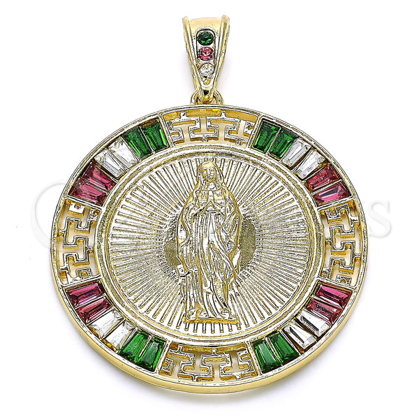 Gold Filled Pendant — Religious Pendant Centenario Coin and Guadalupe Design with — main product view — SKU 133125 | Oro Laminado dije — Religious Pendant Centenario Coin and Guadalupe diseño with — SKU 133125