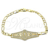 Dorado Oro Laminado Pulsera, vista principal del producto por Mayoreo, vista principal del producto