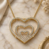 Oro Laminado Pendant Necklace, Gold Filled Style Heart Design, with White Micro Pave, Polished, Golden Finish, 04.156.0219.20 (02 MM Thickness, 20 Inches Length)