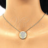 Oro Laminado Pendant Necklace, Gold Filled Style Little Girl Design, with White Micro Pave, Polished, Golden Finish, 04.156.0236.20 (02 MM Thickness, 20 Inches Length)