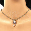 Oro Laminado Fancy Pendant, Gold Filled Style Scorpion Design, Polished, Tricolor, 05.351.0095