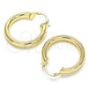 Oro Laminado Medium Hoop, Gold Filled Style Polished, Golden Finish, 02.170.0235.30