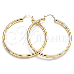 Oro Laminado Large Hoop, Gold Filled Style Polished, Golden Finish, 02.170.0235.60