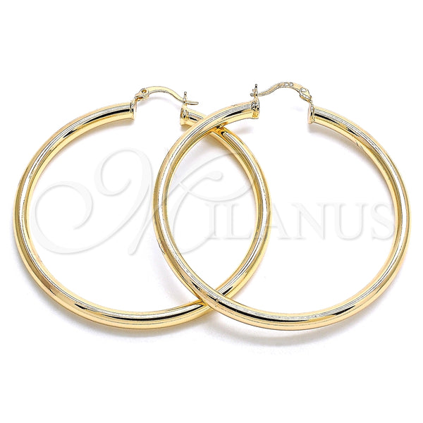 Oro Laminado Large Hoop, Gold Filled Style Polished, Golden Finish, 02.170.0235.60