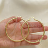 Oro Laminado Extra Large Hoop, Gold Filled Style Polished, Golden Finish, 02.170.0235.70