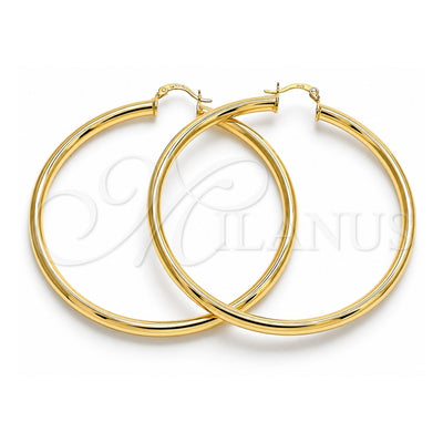 Oro Laminado Extra Large Hoop, Gold Filled Style Polished, Golden Finish, 02.170.0235.70