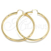 Oro Laminado Extra Large Hoop, Gold Filled Style Polished, Golden Finish, 02.170.0235.70