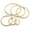 Oro Laminado Extra Large Hoop, Gold Filled Style Polished, Golden Finish, 02.170.0235.70