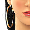 Oro Laminado Extra Large Hoop, Gold Filled Style Polished, Golden Finish, 02.170.0235.80