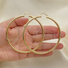 Oro Laminado Extra Large Hoop, Gold Filled Style Polished, Golden Finish, 02.170.0235.80