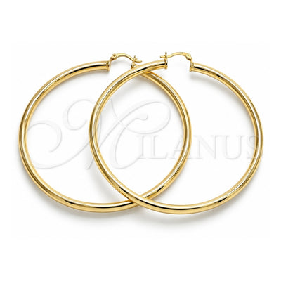 Oro Laminado Extra Large Hoop, Gold Filled Style Polished, Golden Finish, 02.170.0235.80