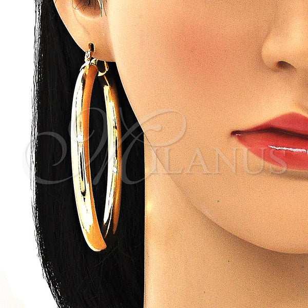 Gold Filled Hoop Earrings — Extra Large Hoop Polished 02. — alternate product view — SKU 133211 | Oro Laminado aretes de aro — Extra Large Hoop pulido 02. — SKU 133211